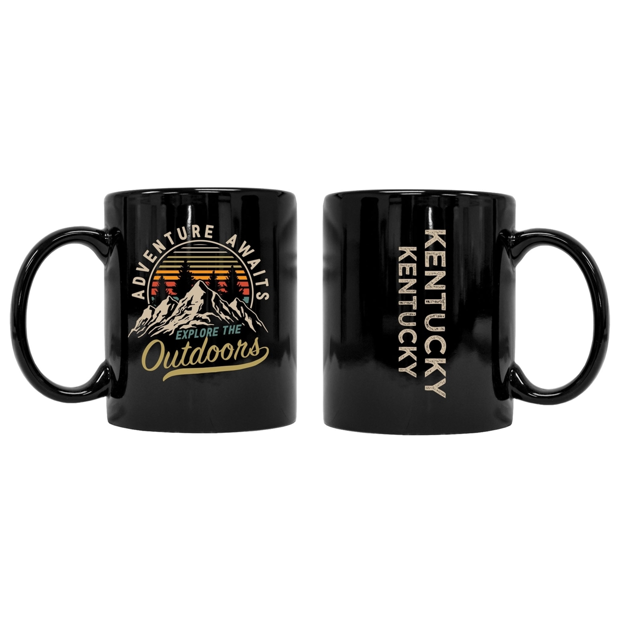 R and R Imports Kentucky Kentucky Souvenir Adventure Awaits 8 oz Coffee Mug 2-Pack