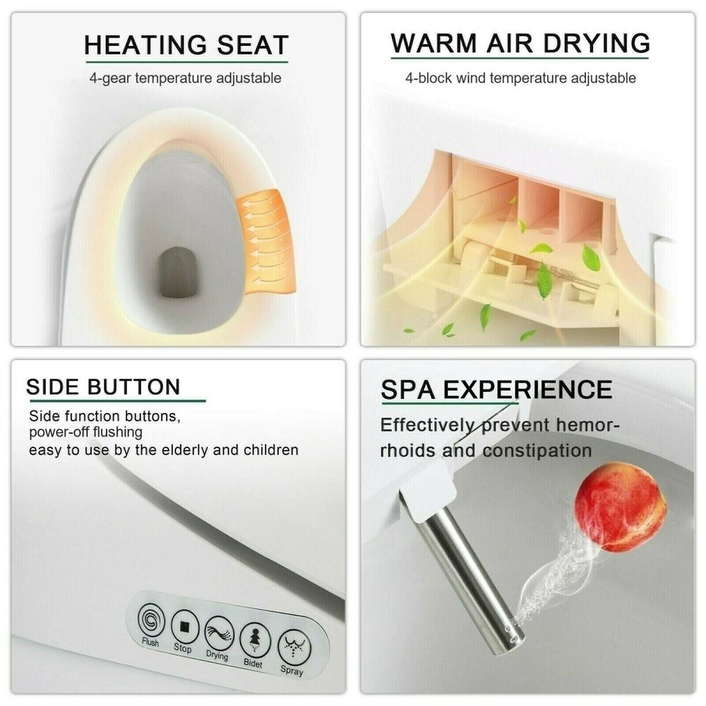 ExBriteUSA ExBrite Bidet Toilet with Remote Control, Smart Bidet Toilet Seat , Smart Toilet with Kid Wash,Lady Care Wash,Nozzle