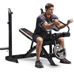 Marcy Fitness Marcy Adjustable Olympic Weight Bench with Leg Developer and Squat Rack MD-879