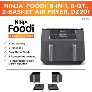 Ninja DZ201 Foodi 6-in-1 2-Basket Air Fryer with DualZone Technology, 8- Quart Capacity