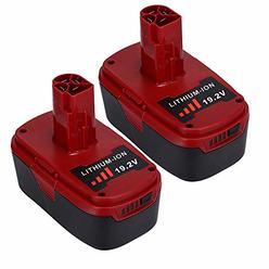 FactoryOutlet 2 Packs 6.0Ah 19.2V DC3 Battery Compatible with Craftsman 19.2 Volt Battery Lithium-ion 130279005 1323903 130211004