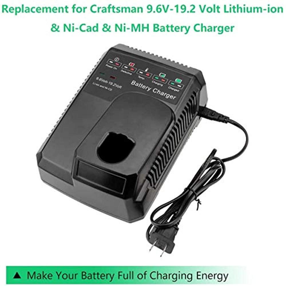 FactoryOutlet 2pack 19.2 volt 3.6ah craftsman 19.2v battery & Charger Compatible ni-mh c3 diehard 130279005 130279003 130279017