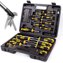 Amartisan 42-piece Magnetic Screwdriver Set with Case, Includs Slotted, Phillips, Hex, Pozidriv,Torx and Precision Screwdriver