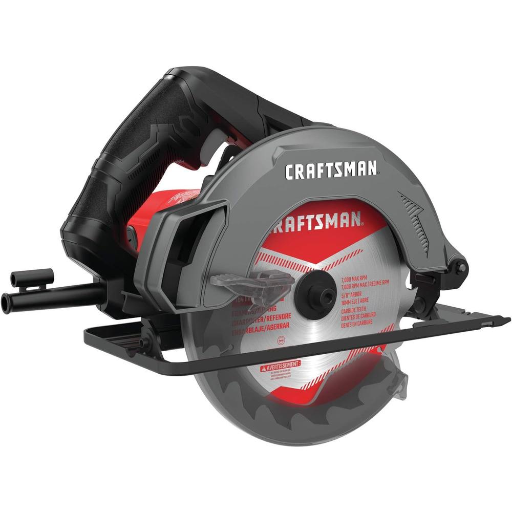 CRAFTSMAN 7-1/4-Inch Circular Saw, 13-Amp with Circular Saw Blade, 24-Tooth Carbide, 3-Pack (CMES500