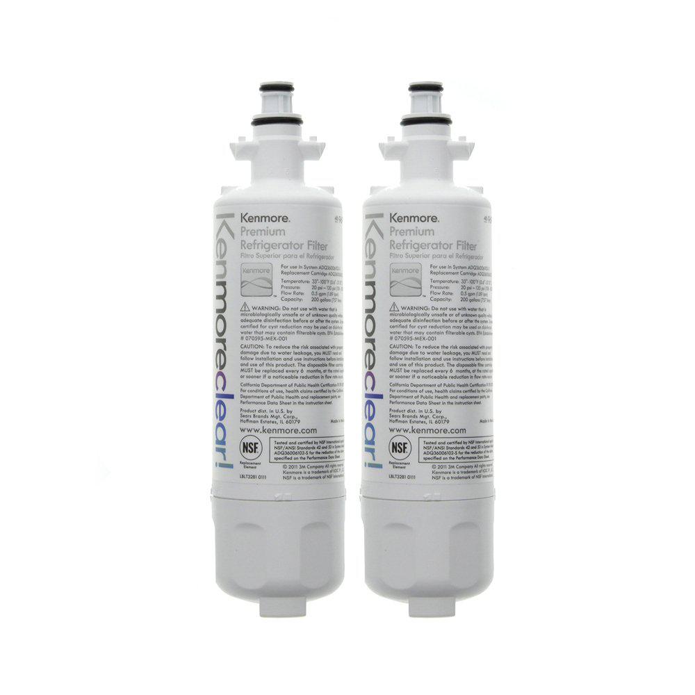 Generic Refresh 9690 refrigerator water filter, clear, 2-pack
