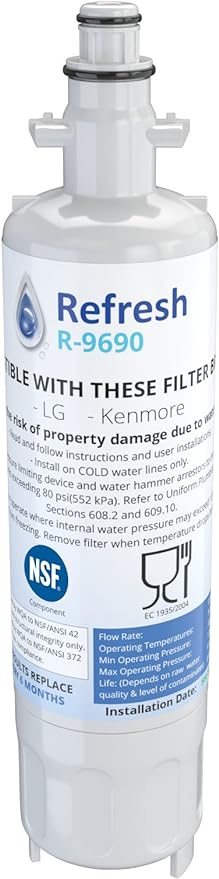 Refresh 469690 Replacement Refrigerator Water Filter 1 pack