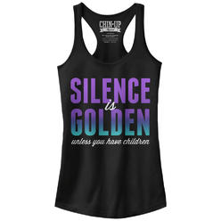 Chin-Up Apparel Junior's CHIN UP Silence isen Unless You Have Kids  Racerback Tank Top