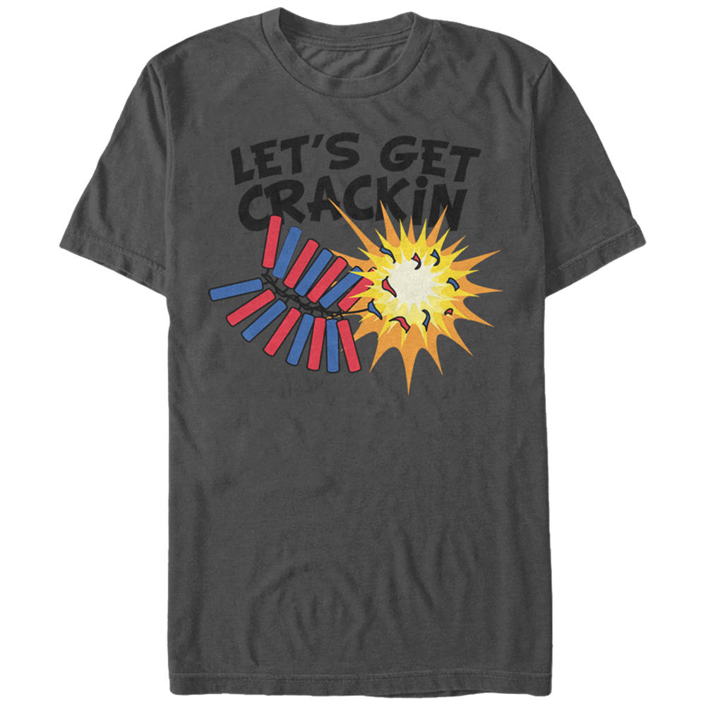 Lost Gods Men's Lost Gods Fourth of July  Get Crackin Fireworks  Graphic T-Shirt