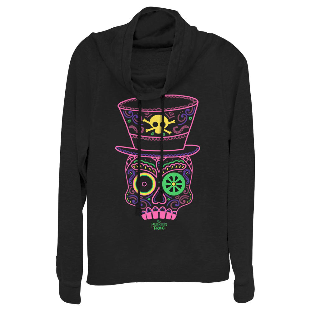 The Princess and the Frog Junior's The Princess and the Frog Sugar Skull  Cowl Neck Sweatshirt