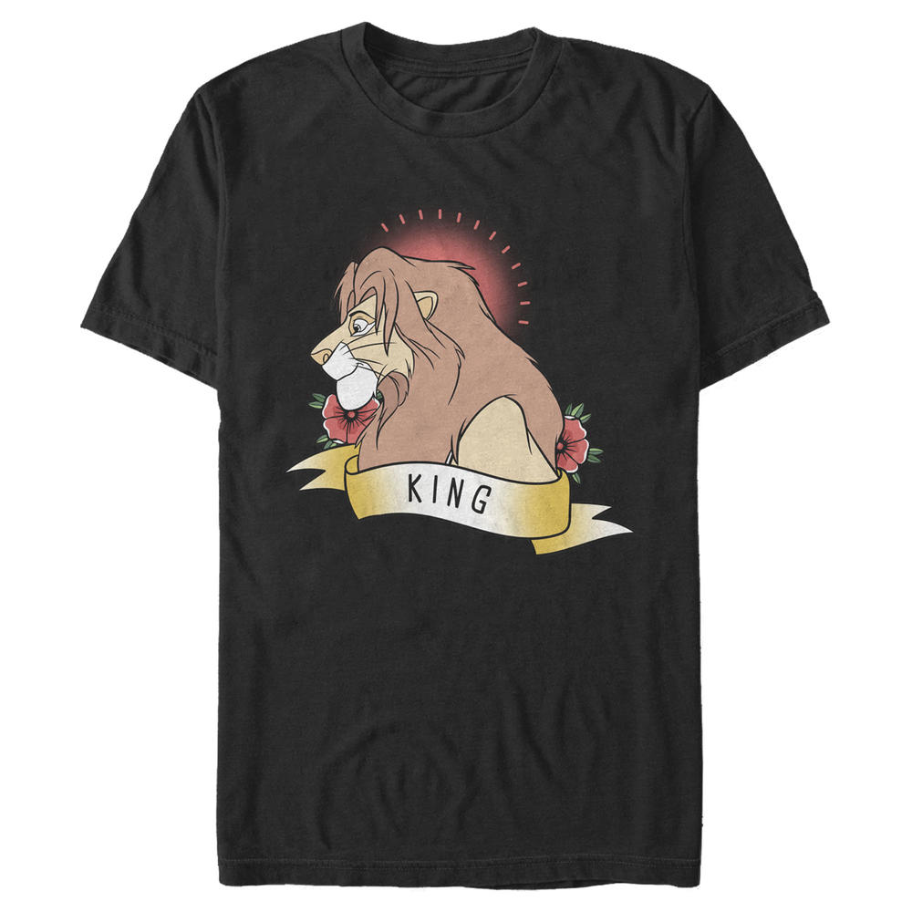 Lion King Men's Lion King Valentine Simba King Graphic Tee
