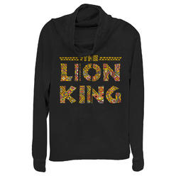 Lion King Junior's Lion King Tribal Print Logo  Cowl Neck Sweatshirt