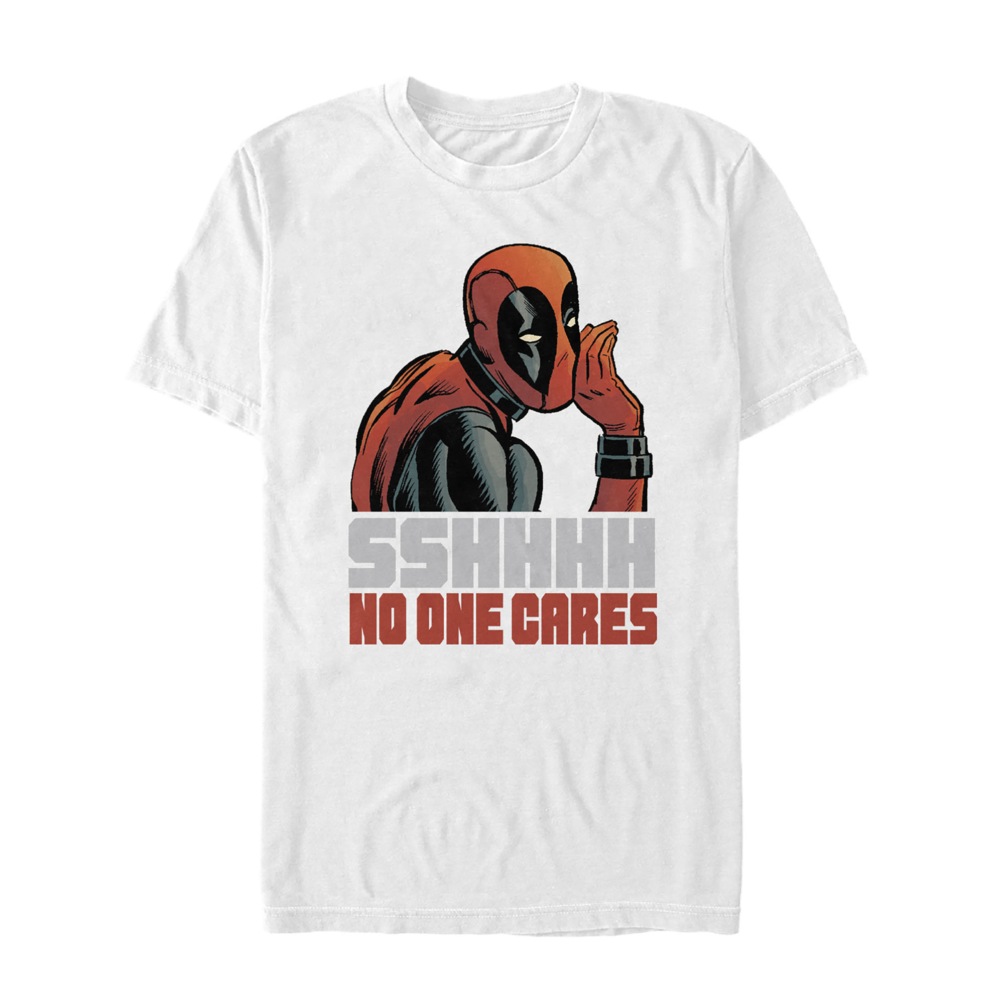 Marvel Men's Marvel Deadpool No One Cares  Graphic Tee