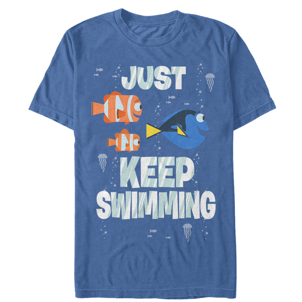 Finding Dory Men's Finding Dory Just Keep Swimming  Graphic T-Shirt