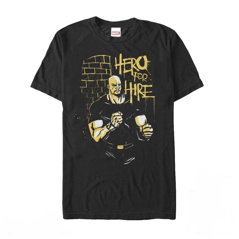 Marvel Men's Marvel Hero for Hire Brick  Graphic T-Shirt