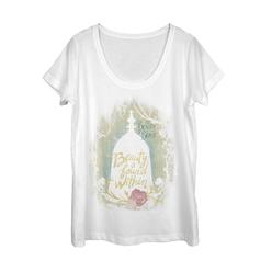 Beauty And The Beast Women's Beauty and the Beast Found Within  Scoop Neck