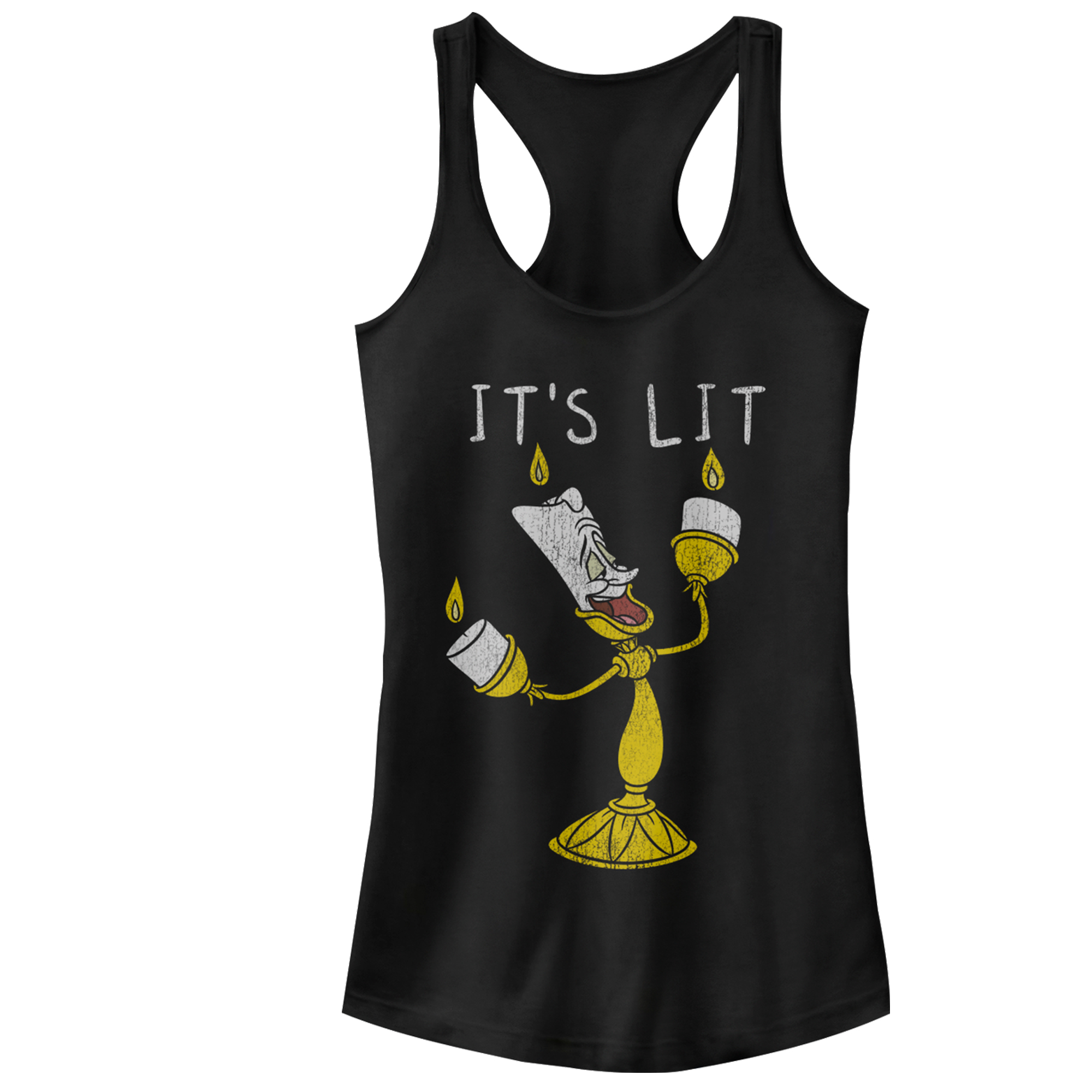 Beauty And The Beast Junior's Beauty and the Beast Lumiere It's Lit  Racerback Tank Top