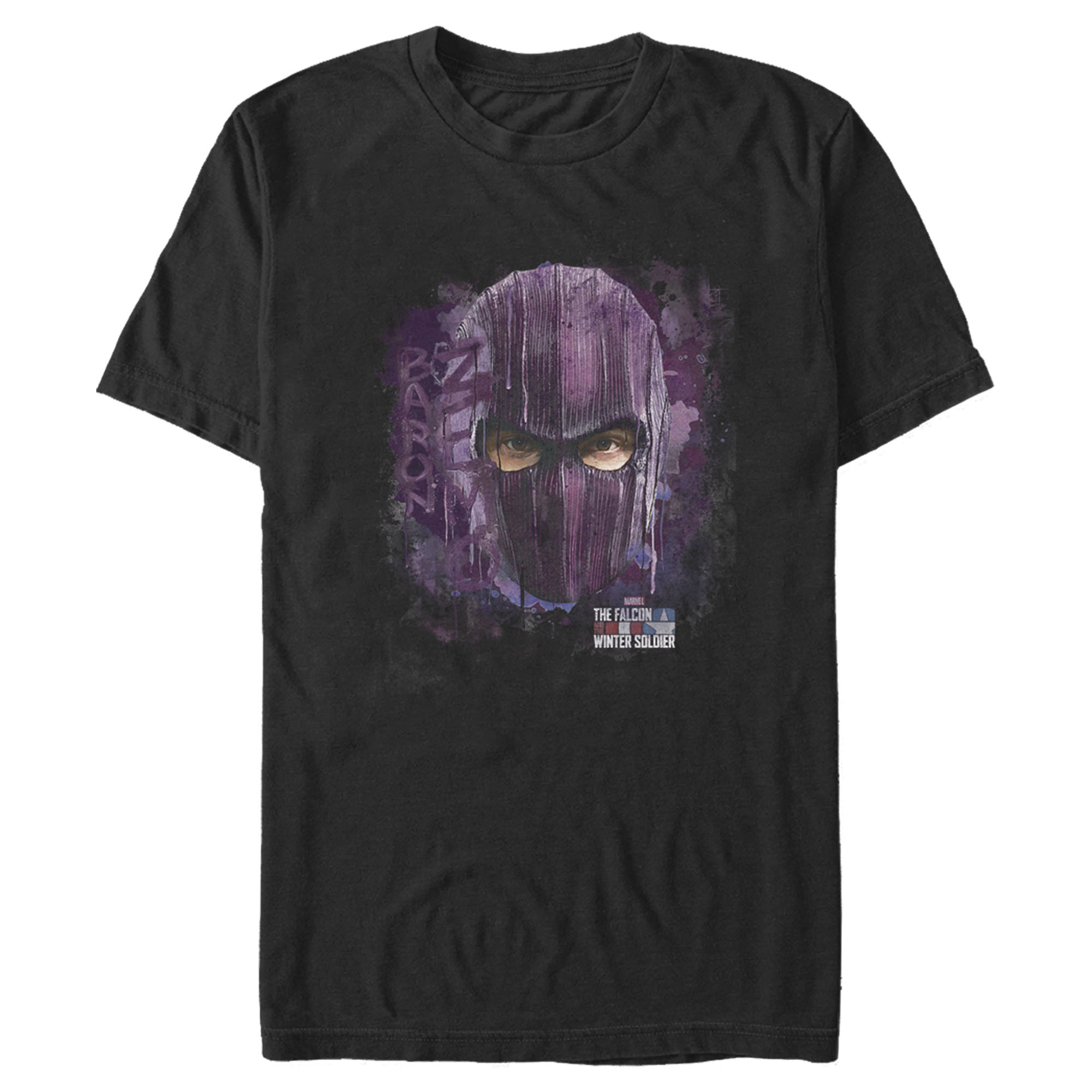 Marvel Men's Marvel The Falcon and the Winter Soldier Baron Zemo Graffiti  Graphic T-Shirt