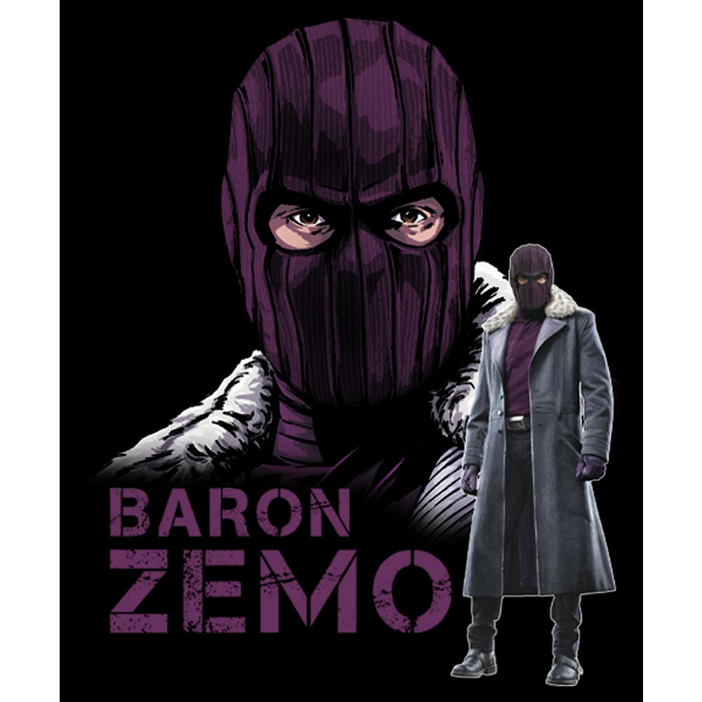 Marvel Men's Marvel The Falcon and the Winter Soldier Mask of Baron Zemo  Graphic T-Shirt