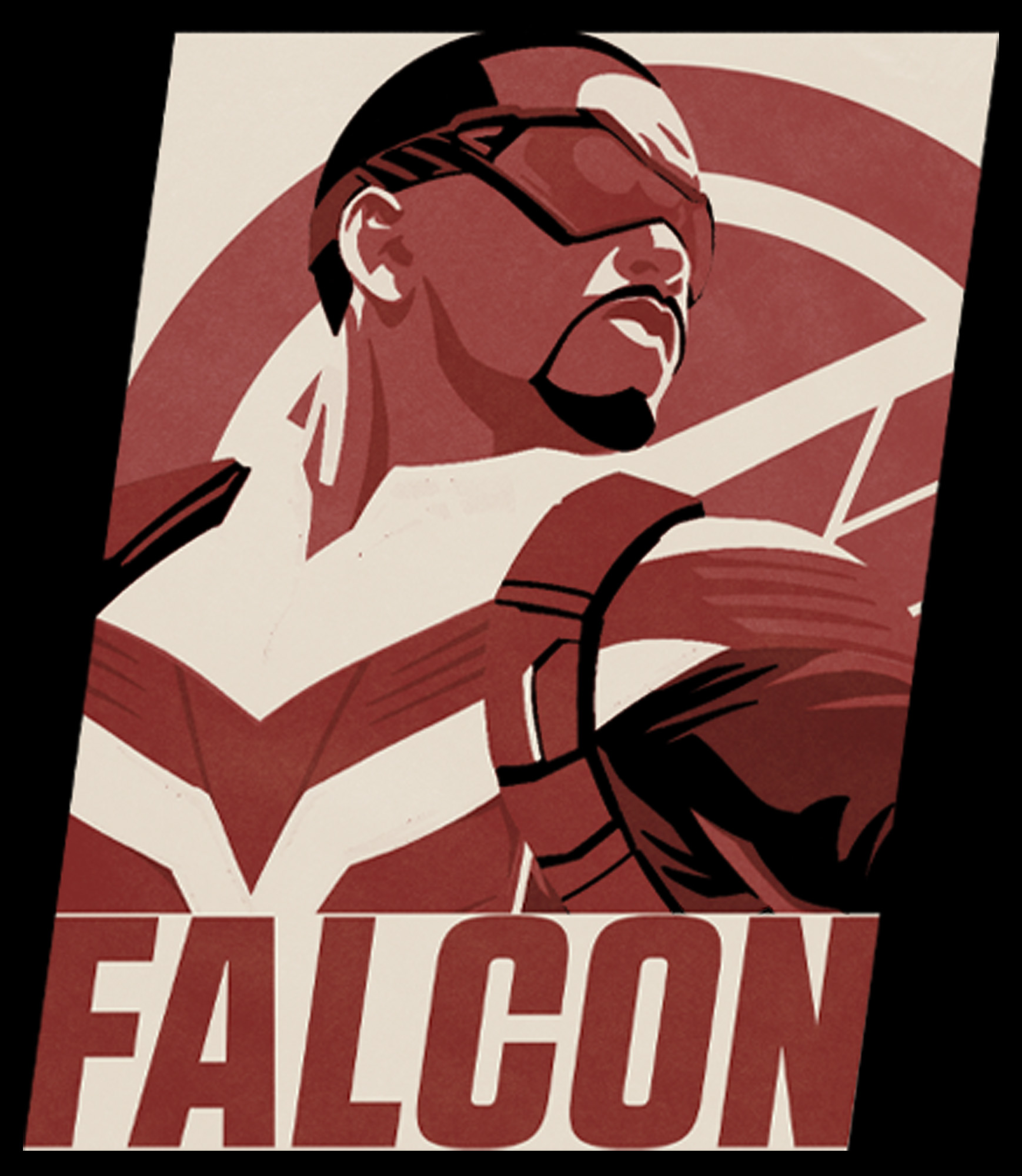 Marvel Men's Marvel The Falcon and the Winter Soldier Falcon Poster  Graphic T-Shirt