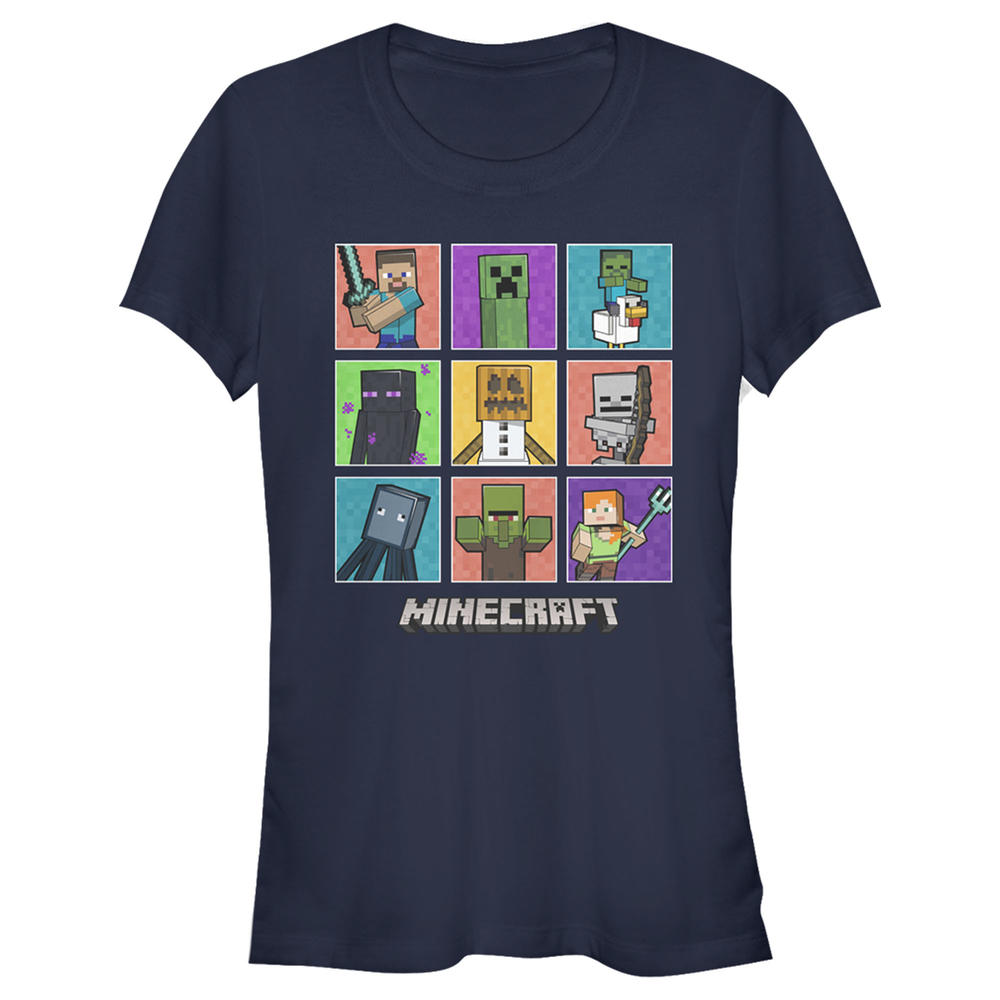 Minecraft Junior's Minecraft Character Boxes  Graphic Tee