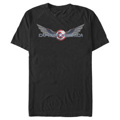 Marvel Men's Marvel The Falcon and the Winter Soldier Captain America Shield with Wings  Graphic T-Shirt