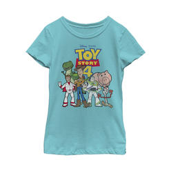 Disney Girl's Toy Story Character Logo Party  Graphic Tee
