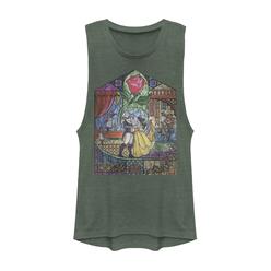 Beauty And The Beast Junior's Beauty and the Beast Stained Glass  Festival Muscle Graphic Tee
