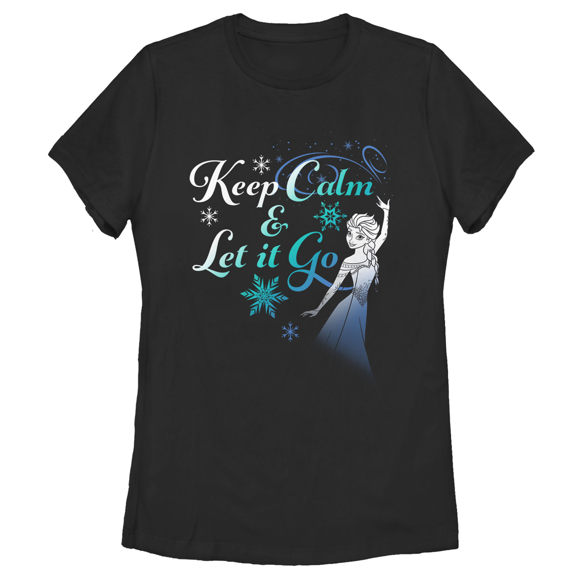 Disney Women's Frozen Elsa Keep Calm  Graphic T-Shirt
