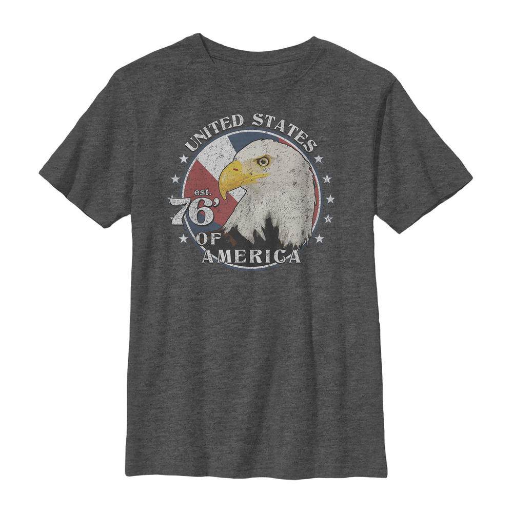 Lost Gods Boy's Lost Gods Fourth of July  Patriotic Circle  Graphic Tee