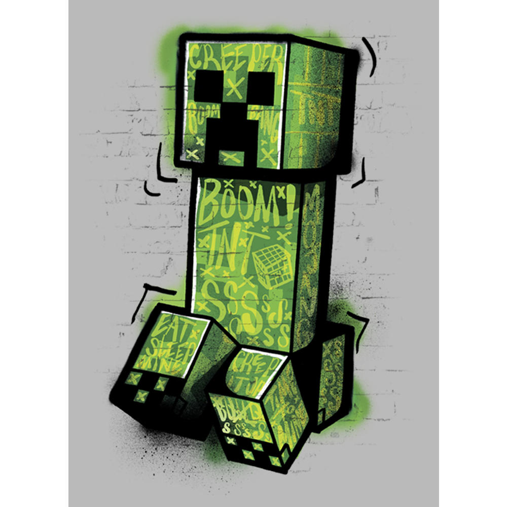 Minecraft Junior's Minecraft Graffiti Creeper  Graphic T-Shirt