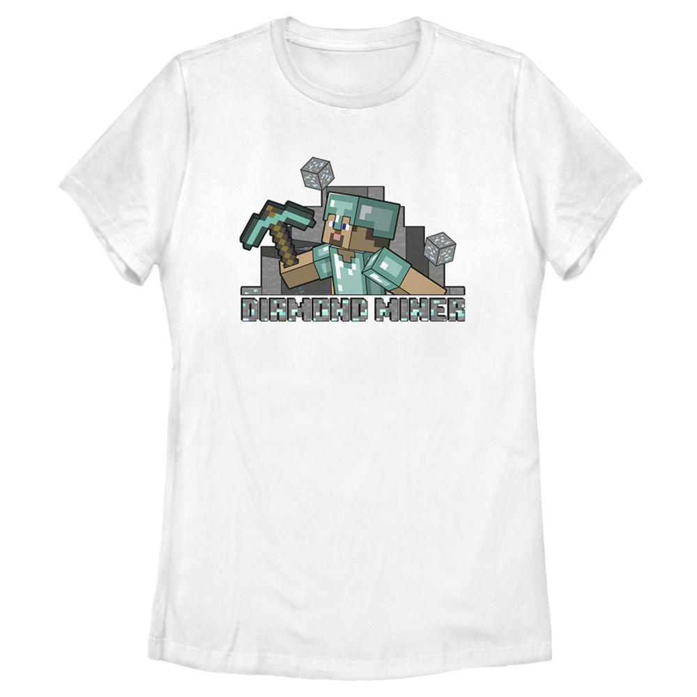 Minecraft Women's Minecraft Diamond Miner  Graphic T-Shirt
