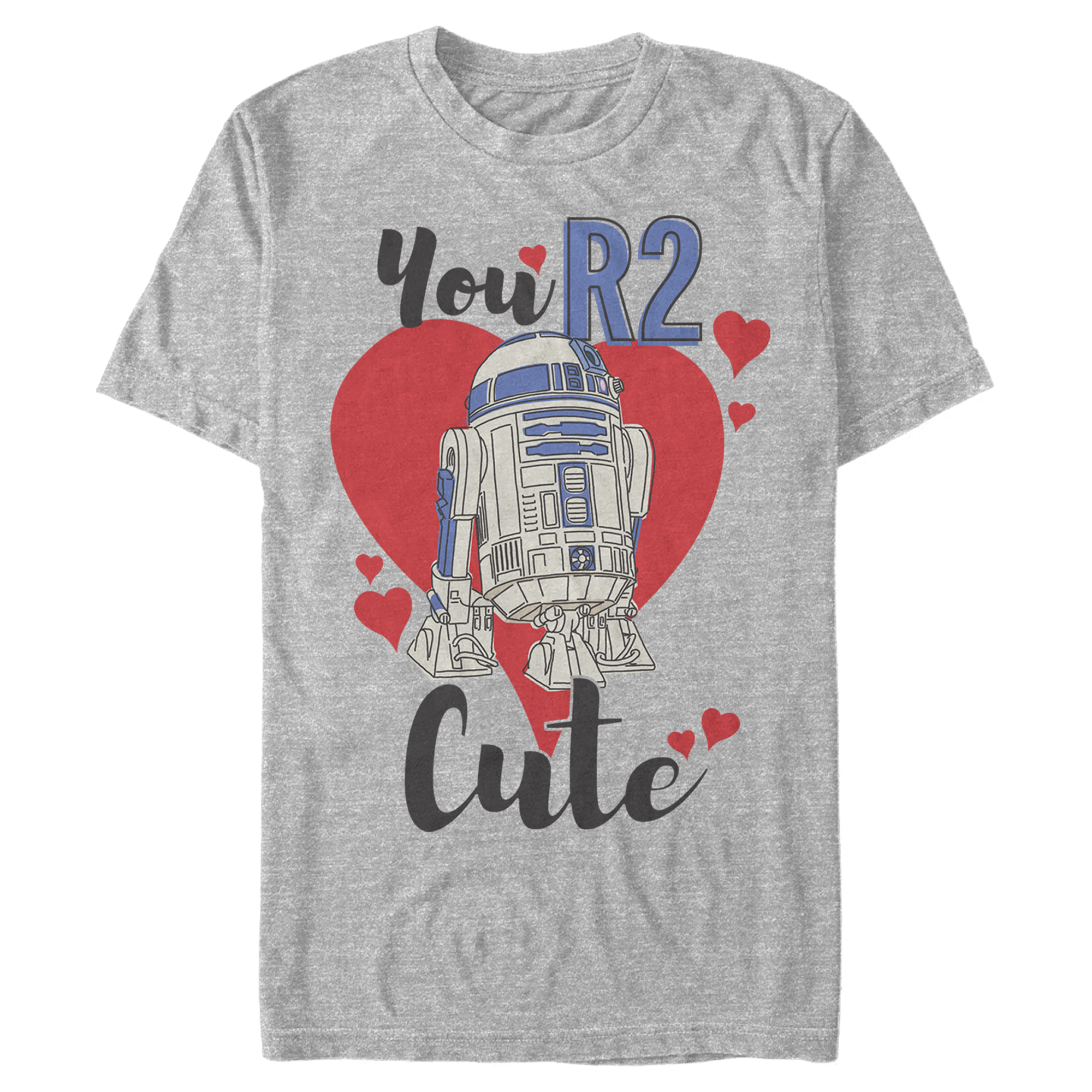 Star Wars Men's Star Wars Valentine's Day You R2 Cute  Graphic Tee