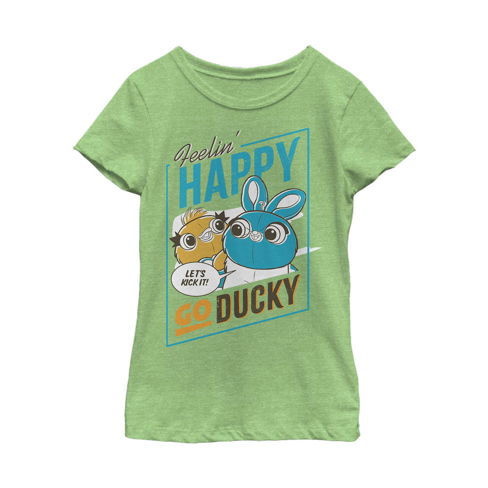 Disney Girl's Toy Story Happy Go Ducky & Bunny  Graphic T-Shirt
