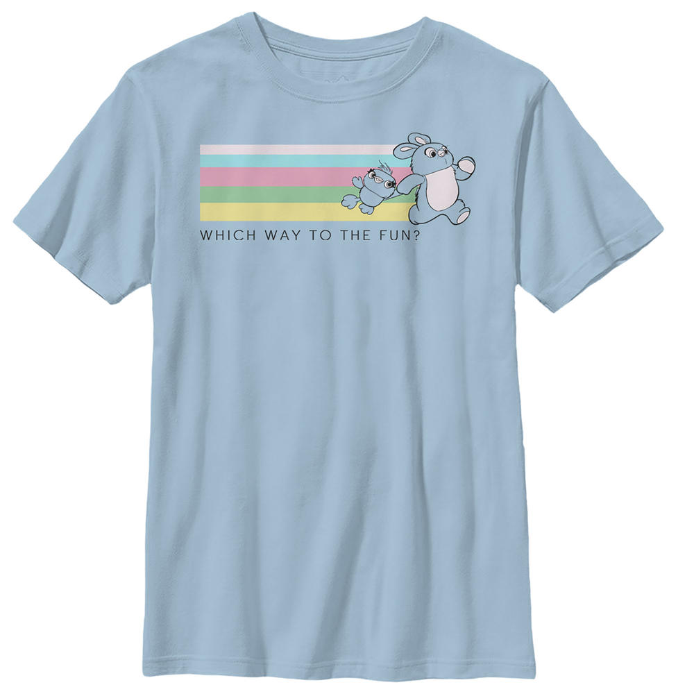 Disney Boy's Toy Story Ducky & Bunny Fun Rainbow Race  Graphic T-Shirt