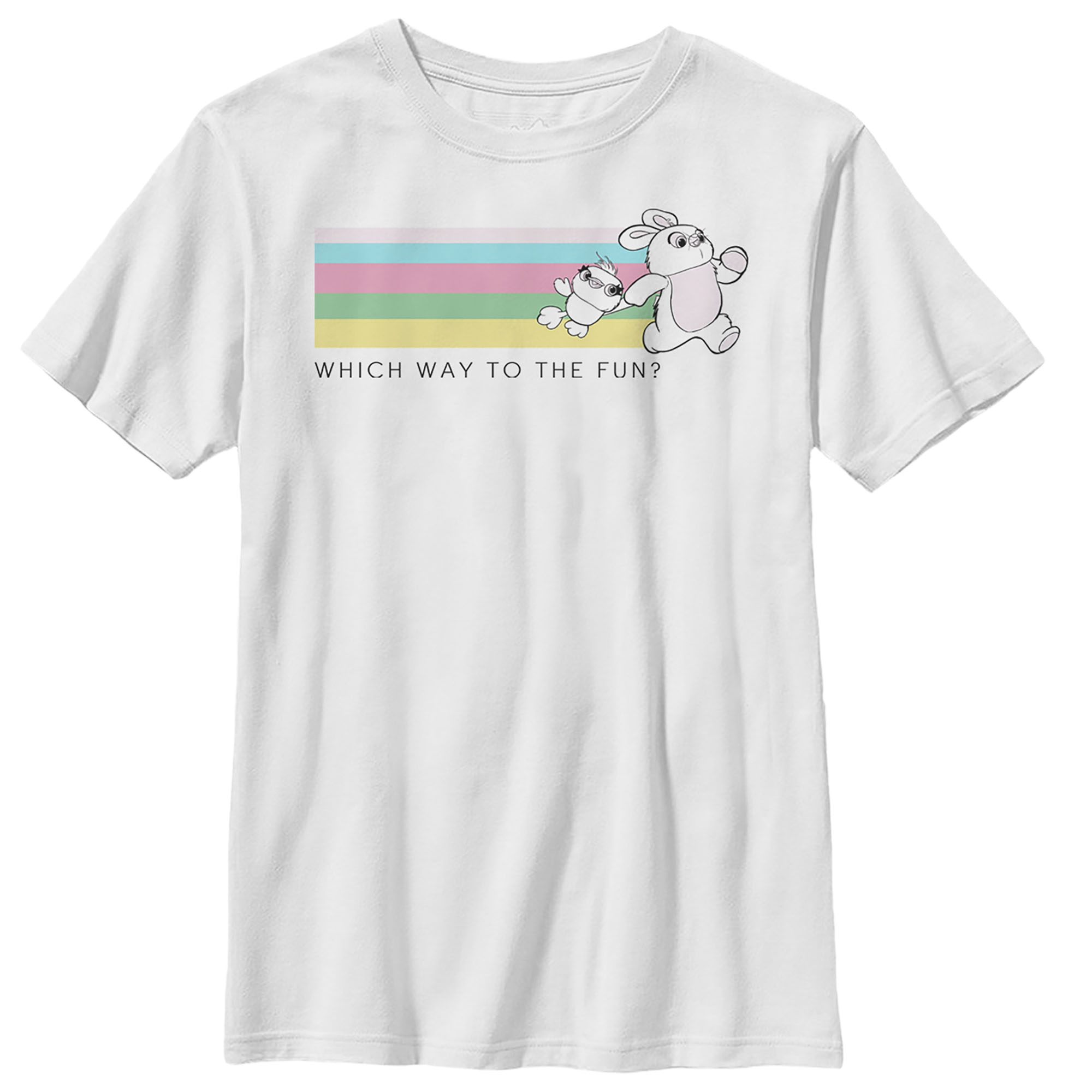 Disney Boy's Toy Story Ducky & Bunny Fun Rainbow Race  Graphic T-Shirt
