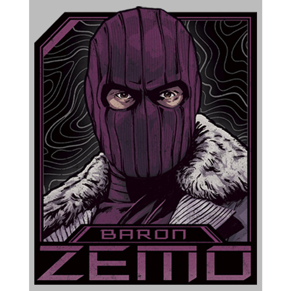 Marvel Men's Marvel The Falcon and the Winter Soldier Baron Zemo Badge  Graphic T-Shirt