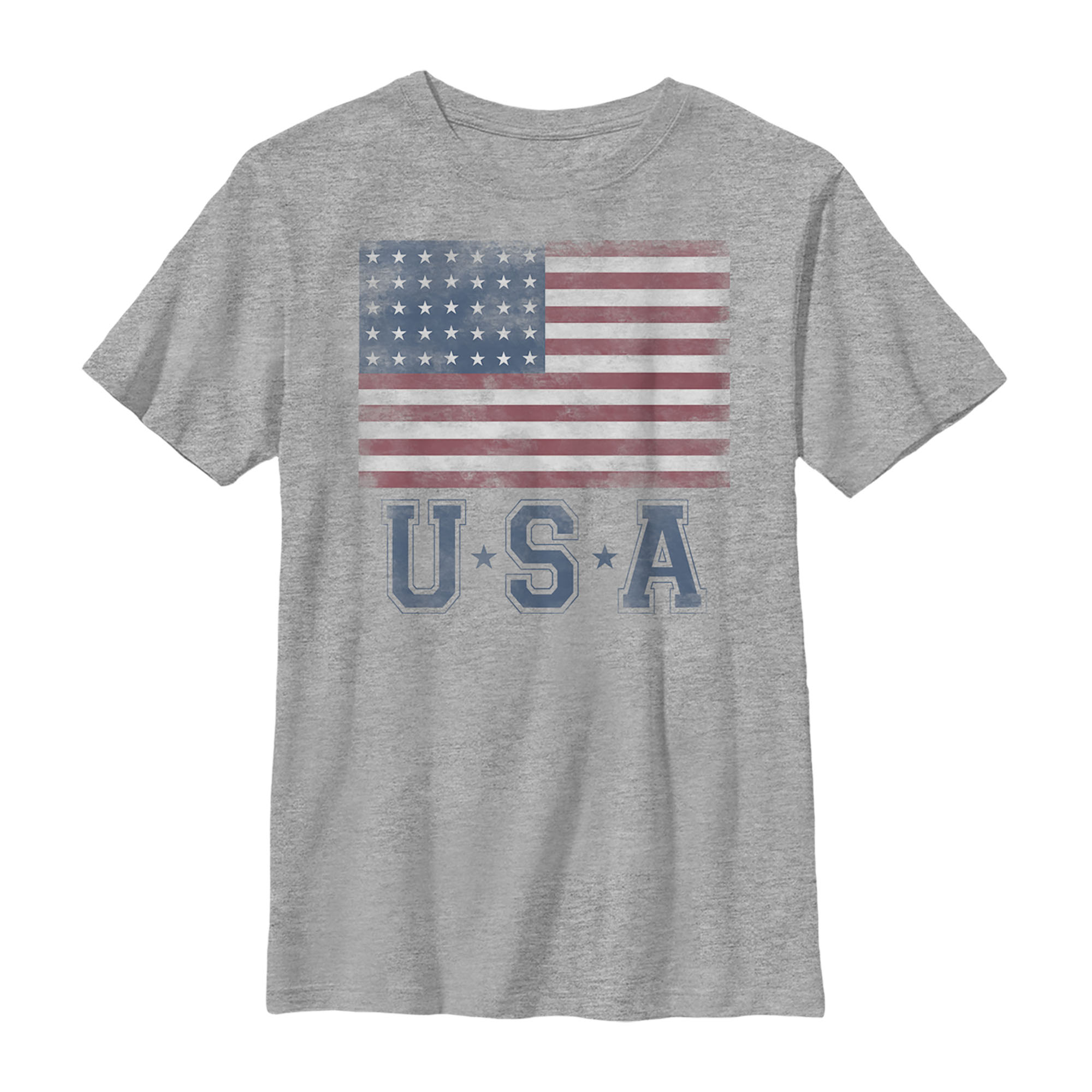 Lost Gods Boy's Lost Gods Fourth of July  Vintage American Flag  Graphic T-Shirt