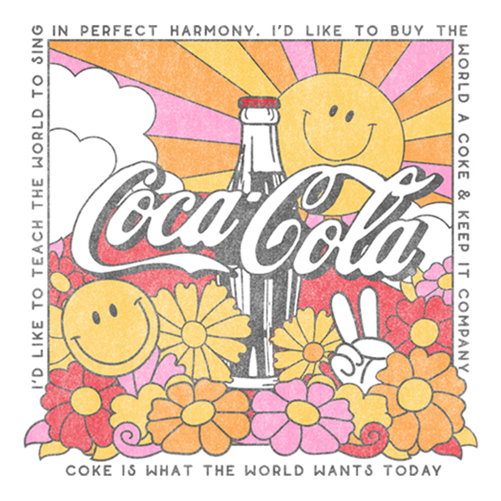 Coca-Cola Junior's Coca Cola Unity Square Lyrics Logo  Graphic Tee