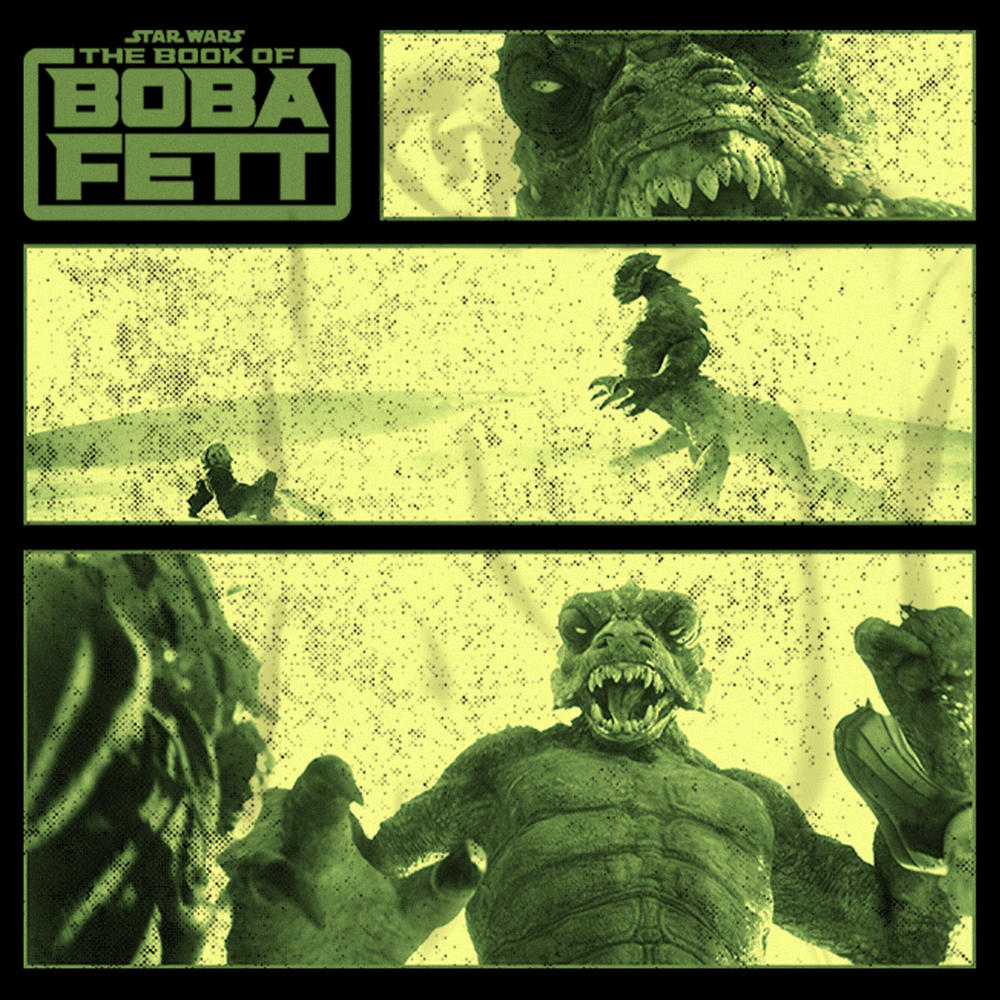 Star Wars: The Book of Boba Fett Boy's Star Wars: The Book of Boba Fett Sand Creature Panel  Pull Over Hoodie