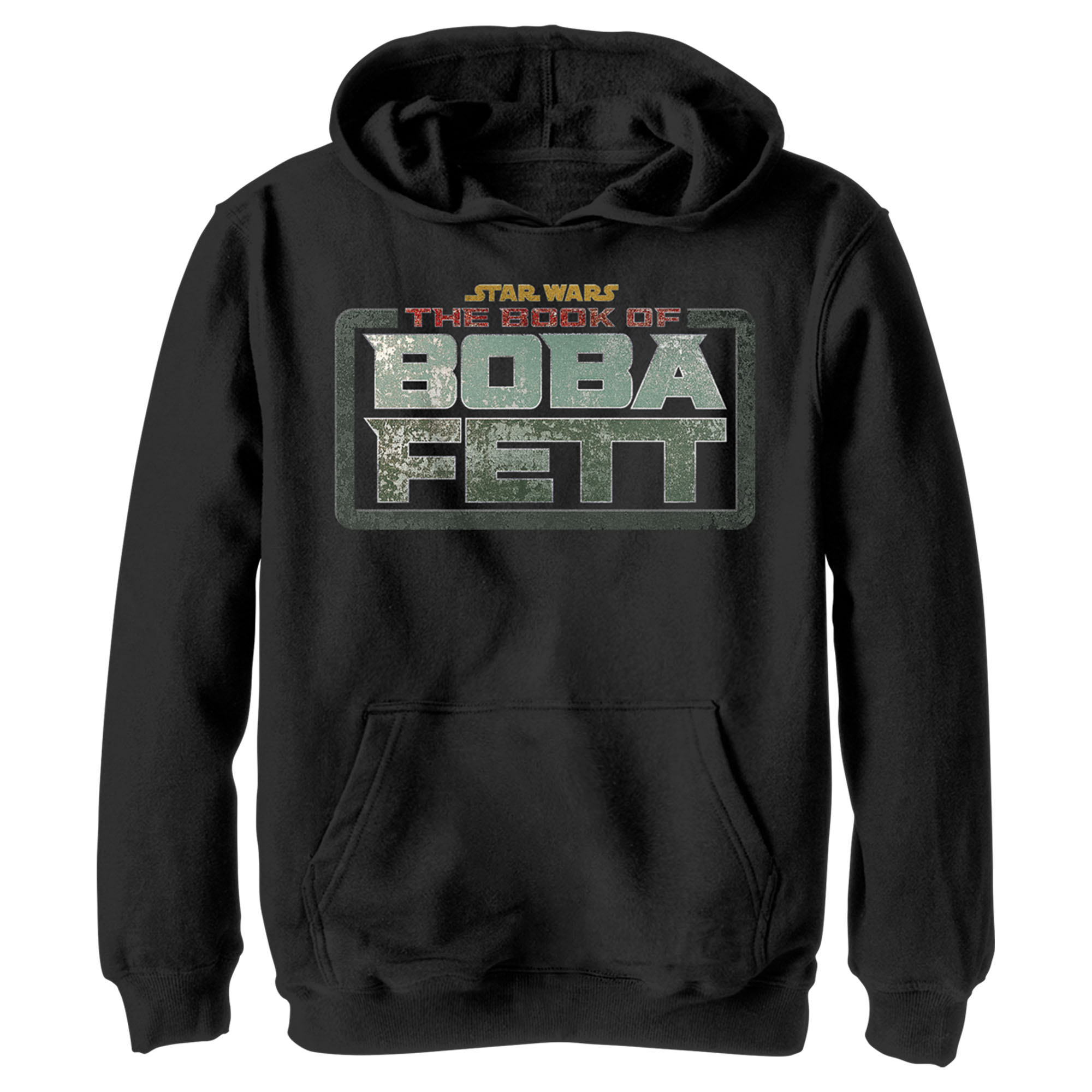 Star Wars: The Book of Boba Fett Boy's Star Wars: The Book of Boba Fett Distressed Logo  Pull Over Hoodie