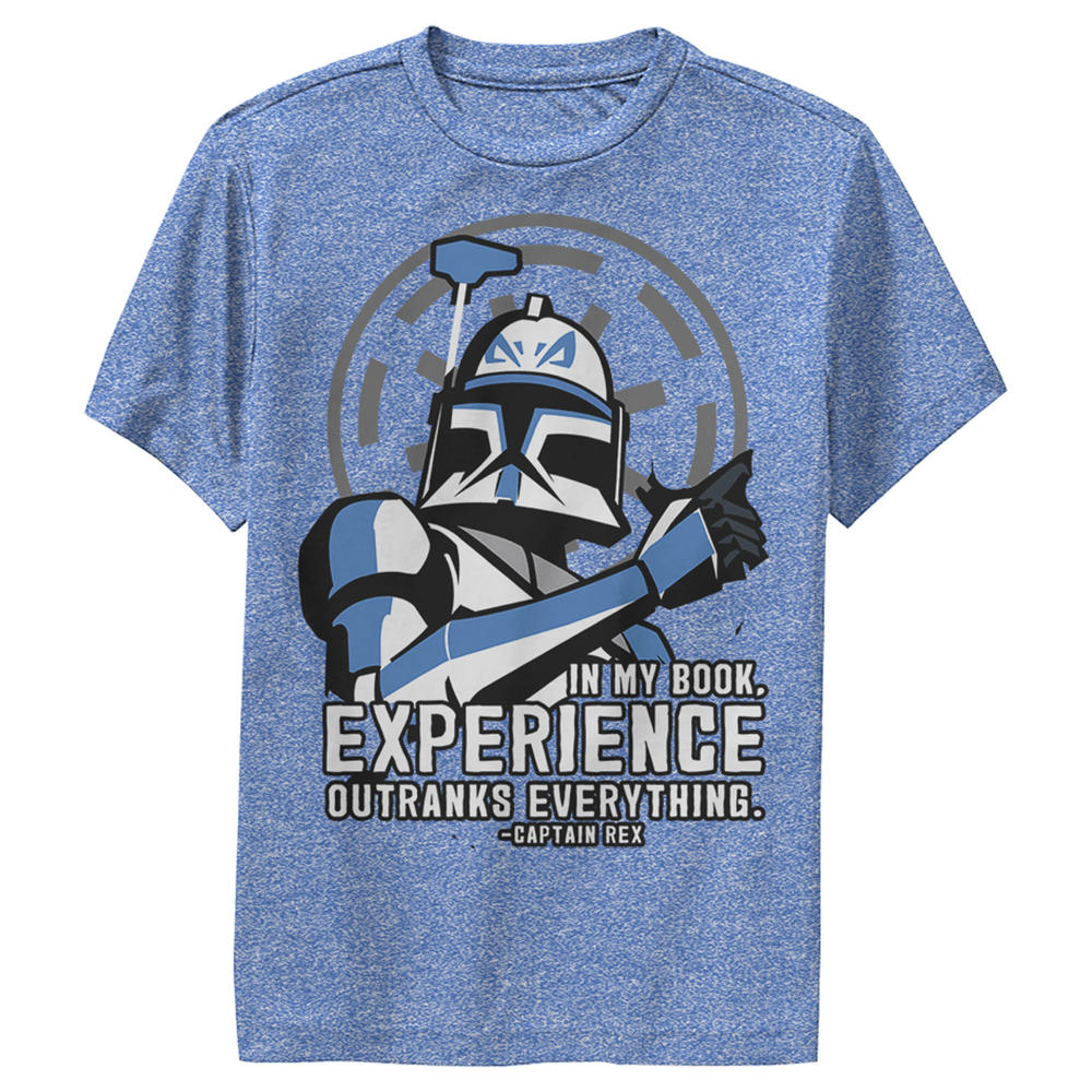 Star Wars Boy's Star Wars: The Clone Wars Captain Rex Experience  Performance Graphic T-Shirt