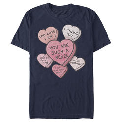Star Wars Men's Star Wars Valentine Galactic Candy Hearts  Graphic T-Shirt