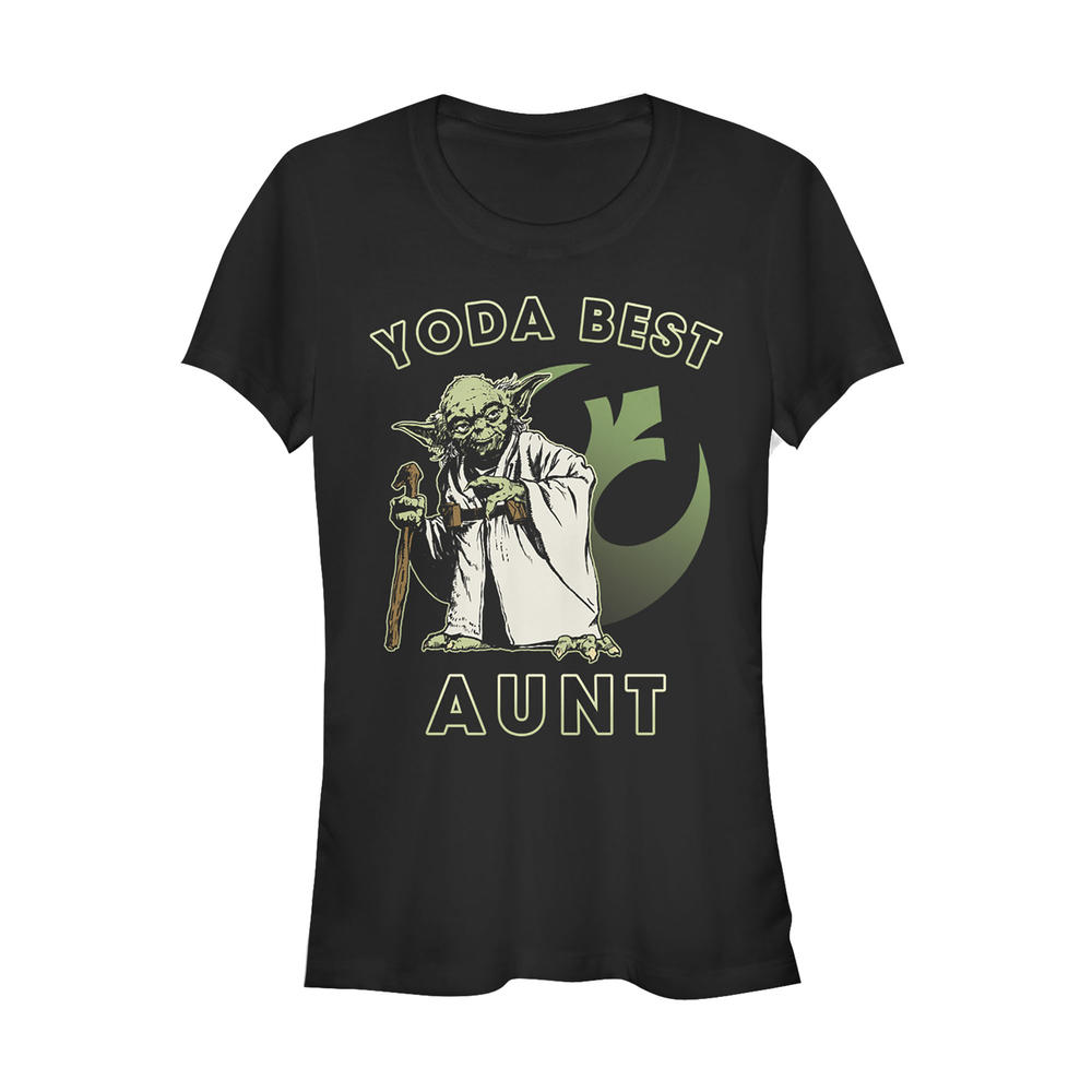 Star Wars Junior's Star Wars Yoda Best Aunt  Graphic Tee