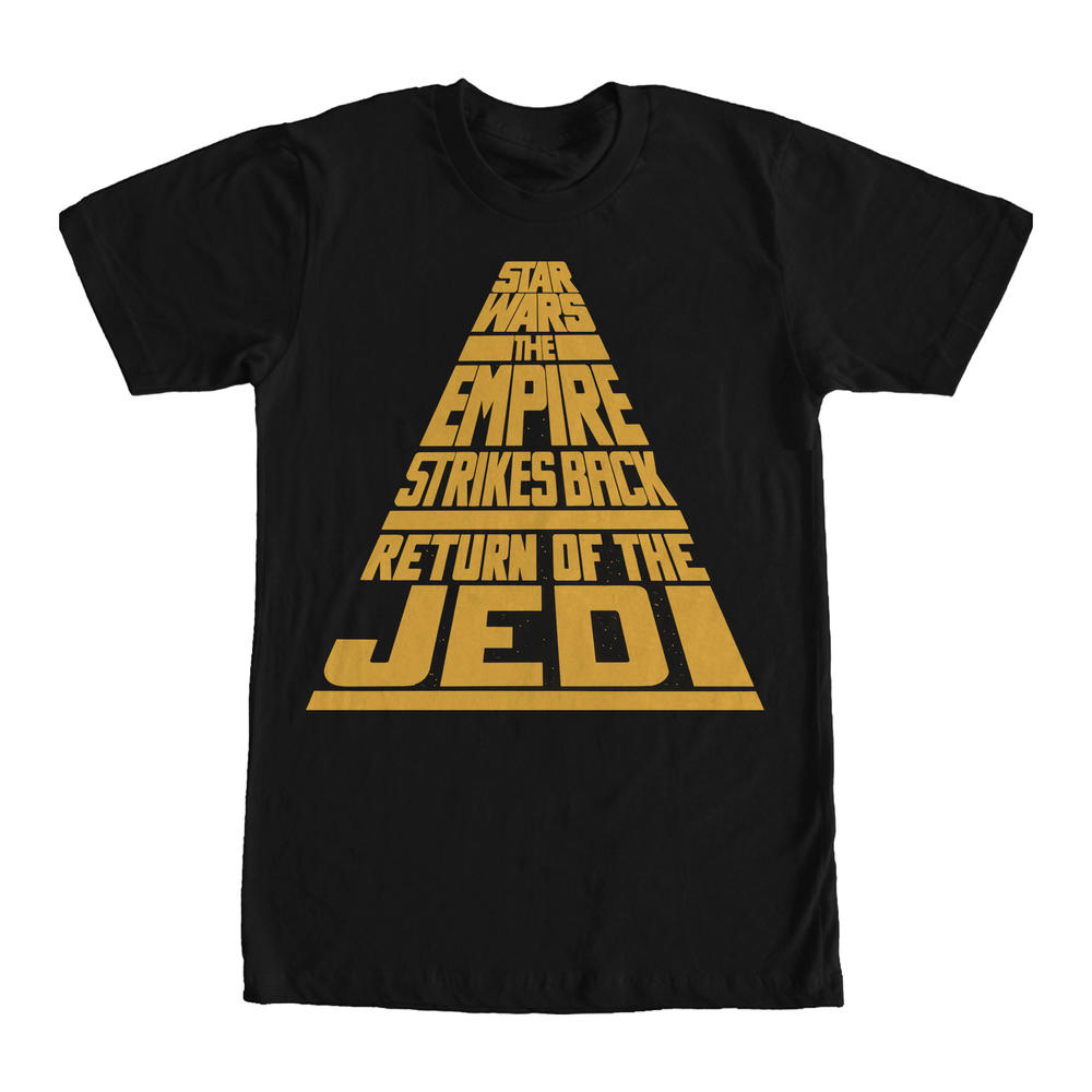 Star Wars Men's Star Wars Title Logo Crawl  Graphic T-Shirt