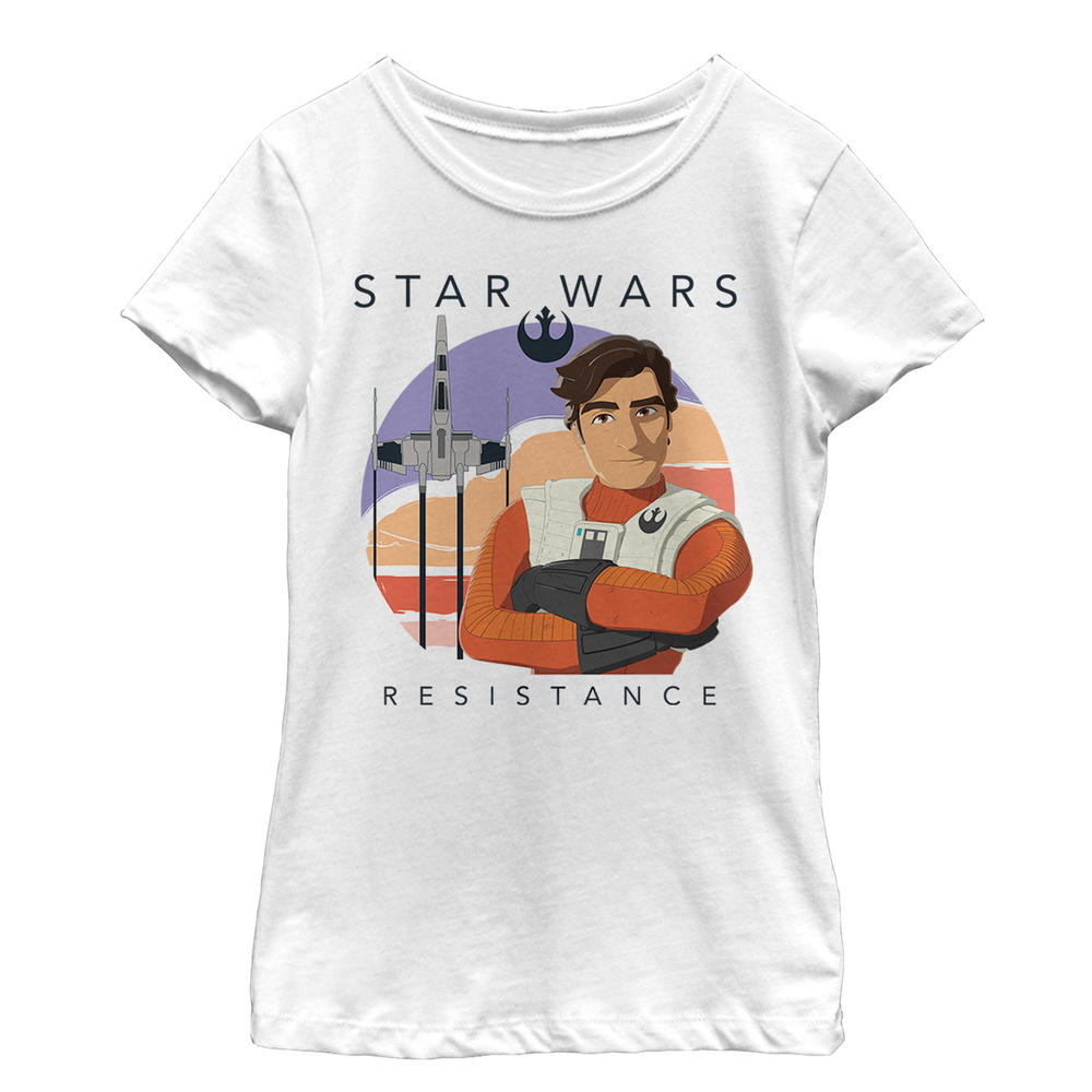 Star Wars Girl's Star Wars Resistance Poe Launch  Graphic T-Shirt