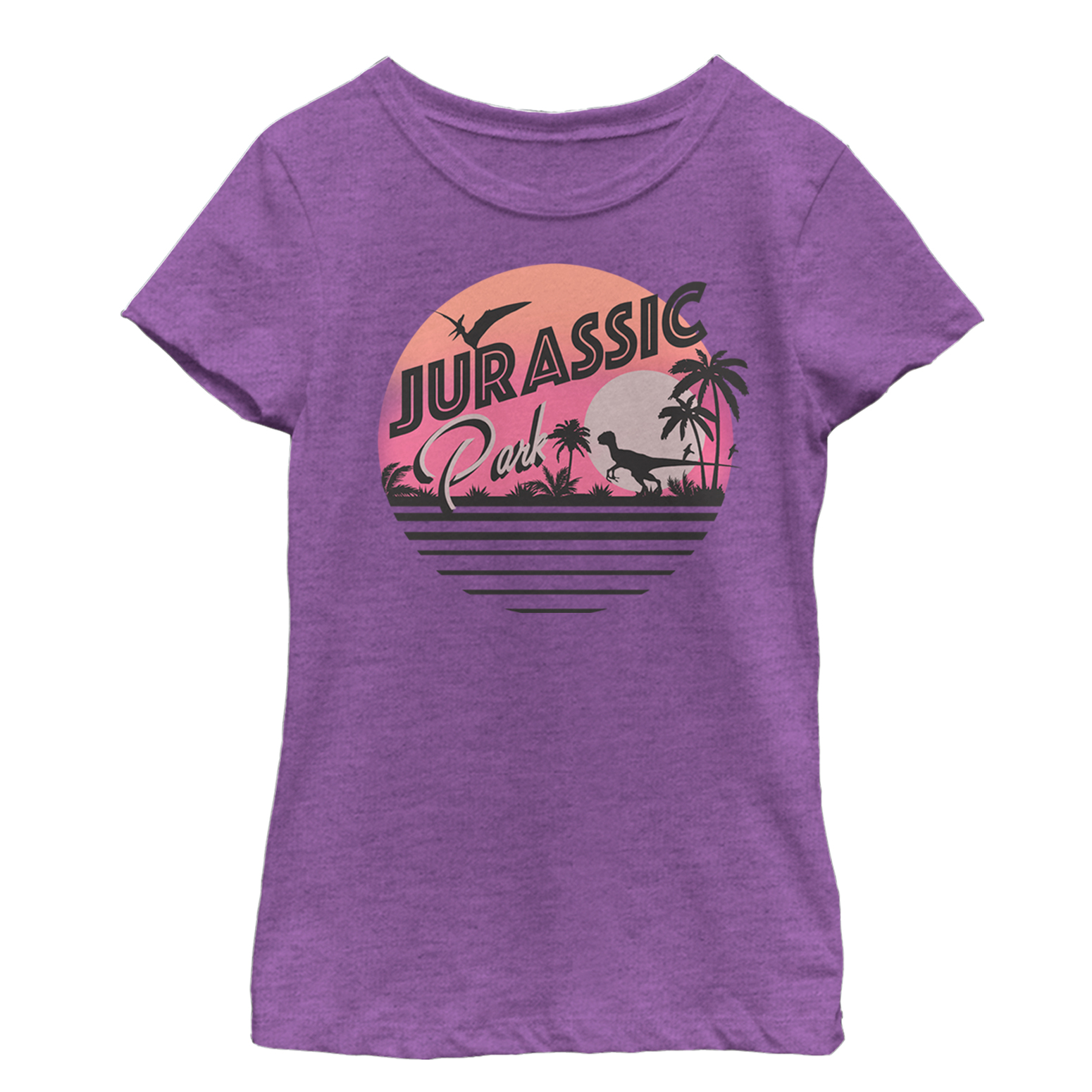 Jurassic Park Girl's Jurassic Park Retro Postcard  Graphic Tee