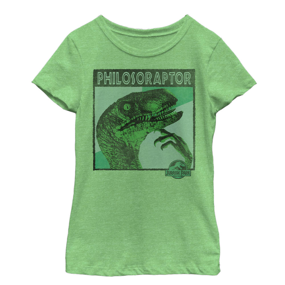Jurassic Park Girl's Jurassic Park Deep Thinker Philosoraptor  Graphic T-Shirt