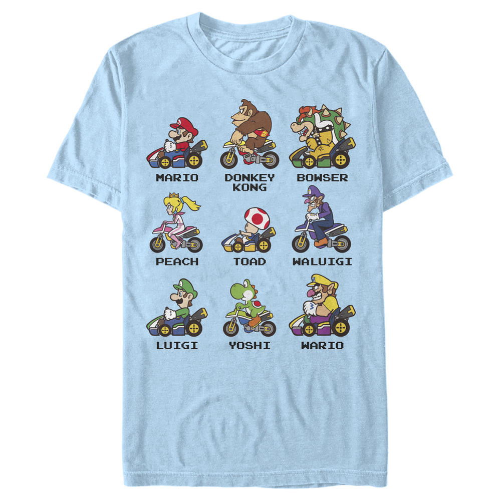 Nintendo Men's Nintendo Mario Kart Cast  Graphic Tee