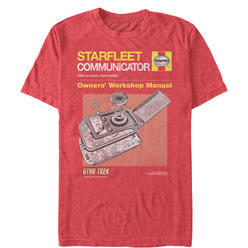Star Trek Men's Star Trek Starfleet Communicator Owners Workshop Manual  Graphic T-Shirt