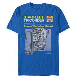 Star Trek Men's Star Trek Starfleet Tricorder Owners Workshop Manual  Graphic T-Shirt